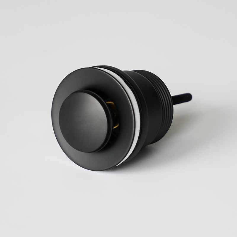OPITRUELY 1 1/4 inch Pop Up Matte Black Brass Bathroom Basin Drain C133