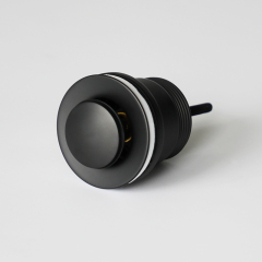 OPITRUELY 1 1/4 inch Pop Up Matte Black Brass Bathroom Basin Drain C133