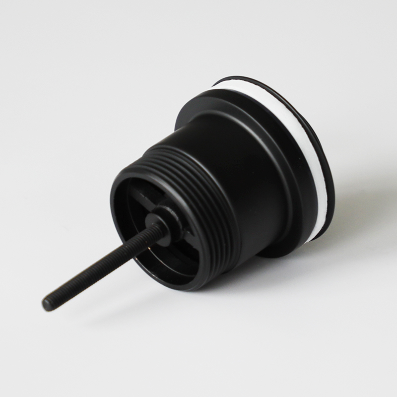 OPITRUELY 1 1/4 inch Pop Up Matte Black Brass Bathroom Basin Drain C133