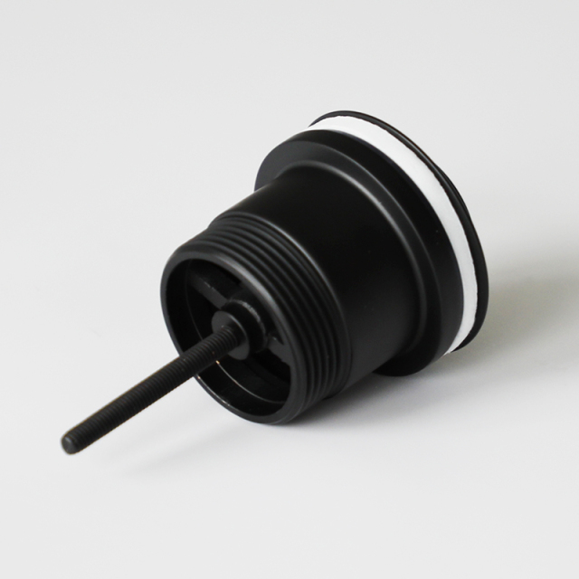 OPITRUELY 1 1/4 inch Pop Up Matte Black Brass Bathroom Basin Drain C133