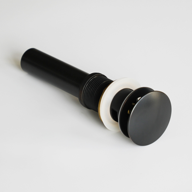 OPITRUELY 1 1/4 inch 59 Brass Matte Black Bathroom Basin Drain With Tube C139