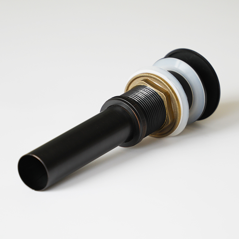 OPITRUELY 1 1/4 inch 59 Brass Matte Black Bathroom Basin Drain With Tube C139