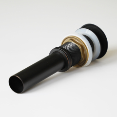 OPITRUELY 1 1/4 inch 59 Brass Matte Black Bathroom Basin Drain With Tube C139