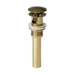 OPITRUELY 1 1/4 inch BrassTi-Golden Bathroom Basin Drain With Tube C140