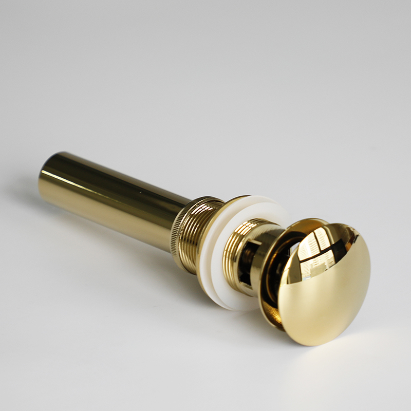 OPITRUELY 1 1/4 inch BrassTi-Golden Bathroom Basin Drain With Tube C140