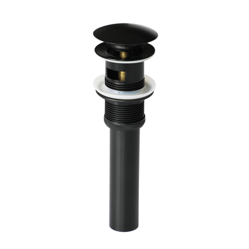 OPITRUELY 1 1/4 inch Brass Electroplated Black Bathroom Basin Drain With Tube C141