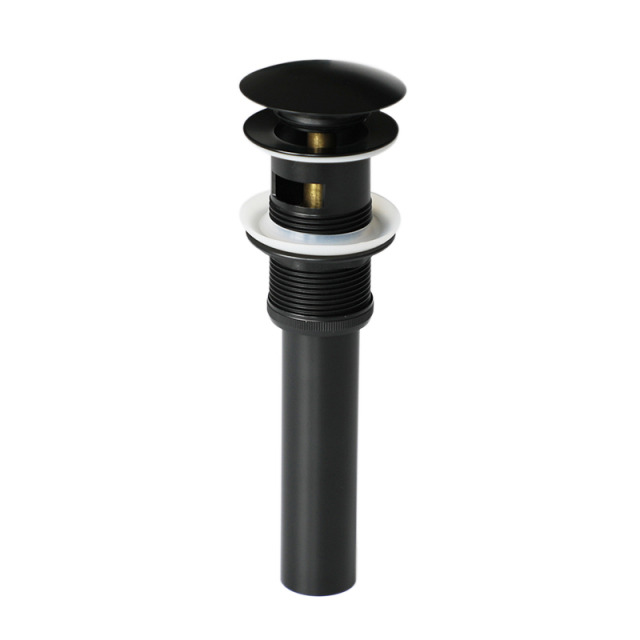 OPITRUELY 1 1/4 inch Brass Electroplated Black Bathroom Basin Drain With Tube C141