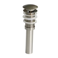 OPITRUELY 1-1/4 Brass Brushed Nickel Pop Up Bathroom Basin Drain With Overflow C143