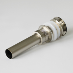 OPITRUELY 1-1/4 Brass Brushed Nickel Pop Up Bathroom Basin Drain With Overflow C143