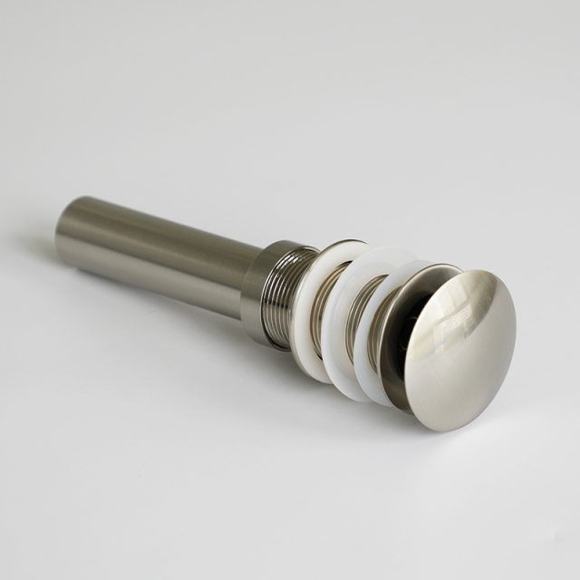 OPITRUELY 1-1/4 Brass Brushed Nickel Pop Up Bathroom Basin Drain With Overflow C143