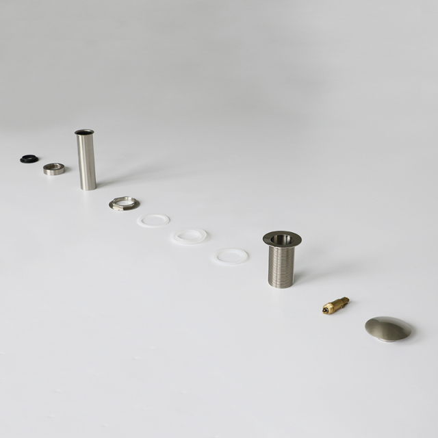 OPITRUELY 1-1/4 Brass Brushed Nickel Pop Up Bathroom Basin Drain With Overflow C143
