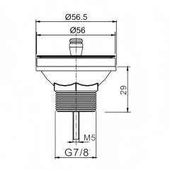 OPITRUELY 1 1/4 59 Brass Bathroom Basin Drainer With Plug G042
