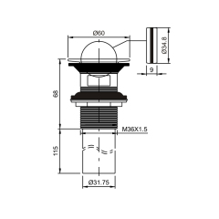 OPITRUELY 1 1/4 Rotation Flip Chorme Bathroom Basin Drain With Overflow R020