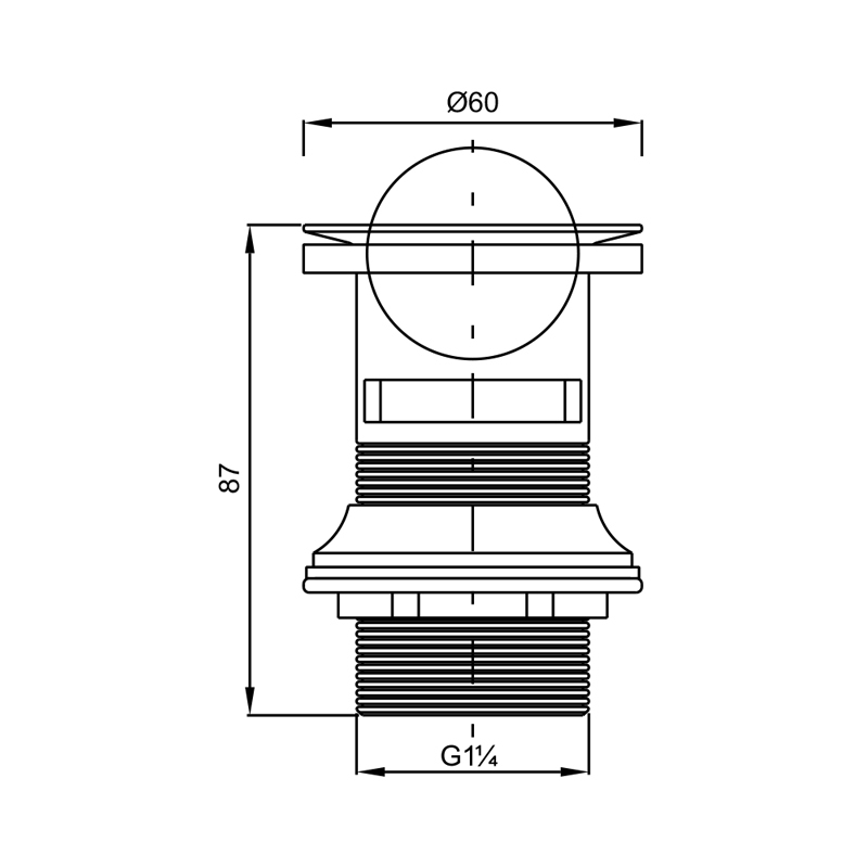 OPITRUELY 1 1/4 Rotation Flip Chorme Bathroom Brass Basin Drain R029