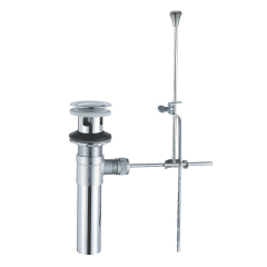OPITRUELY 1 1/4 inch Chrome Lift and Rod Brass Bathroom Basin Drain T011