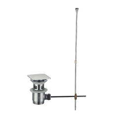 OPITRUELY 1 1/4 Lift and Rod Brass Bathroom Basin Drain With Square Cap T022