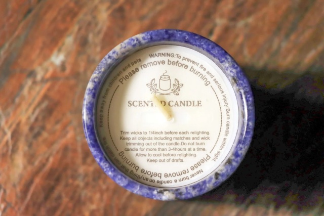 Natural Stone Azul Bahia Jar Candle, Scented Soy Wax Candle, Decorative Candle,Stone Azul Bahia Jar Candle, Scented Soy Wax Candle, Decorative Candle