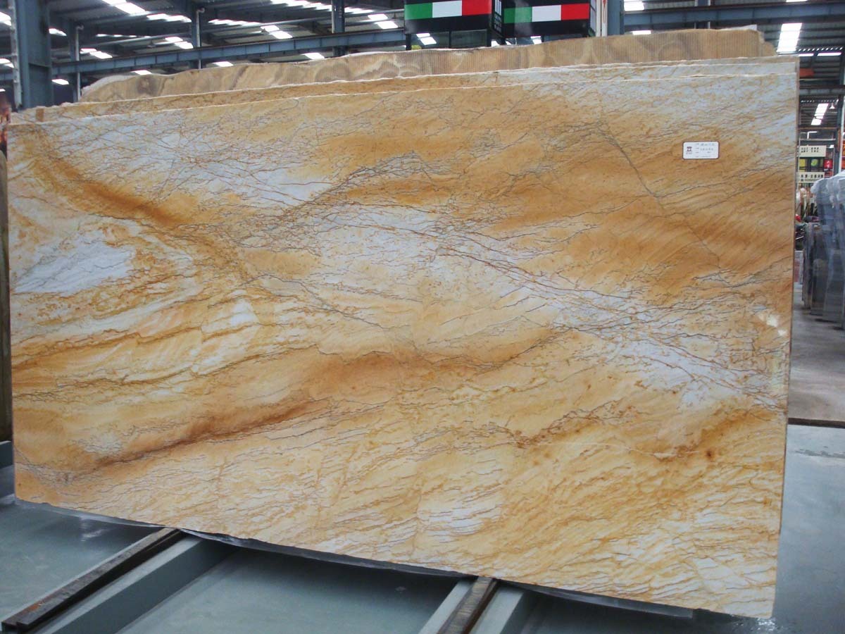 Fantasy Natural Golden Yellow Giallo Macaubas Stone 2cm  Quartzite Slabs In Stock For Promotion Sales,Fantasy Natural Golden Yellow Giallo Macaubas Stone Quartzite Slabs