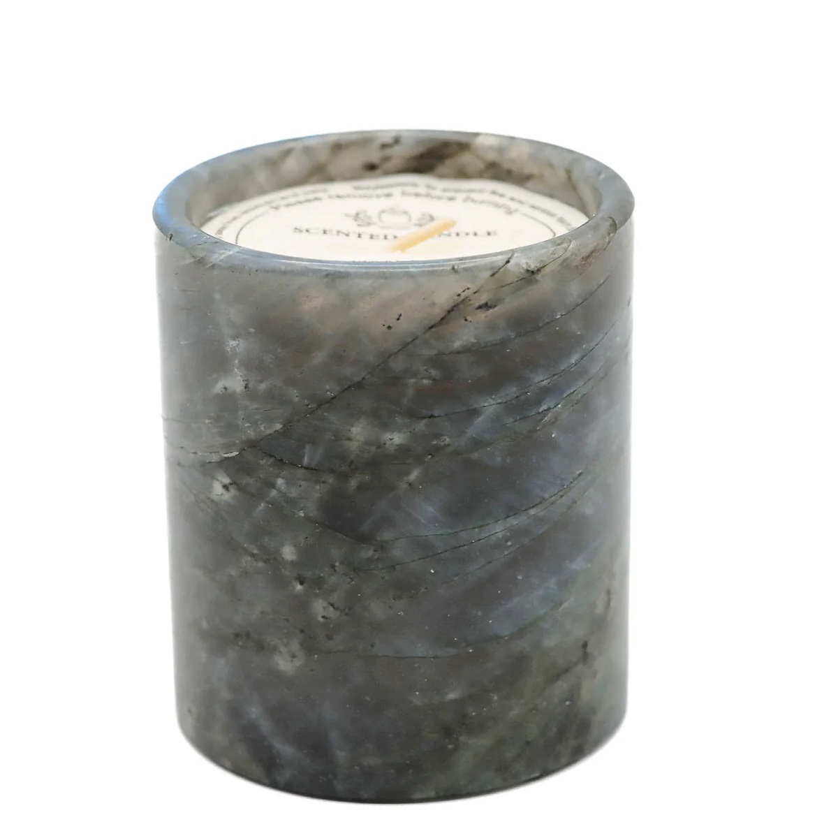 The Natural Stone Labradorite Blue Jar Candle, Scented Candle, Decorative Soy Wax Candle,The Natural Stone Labradorite Blue Jar Candle, Scented Candle