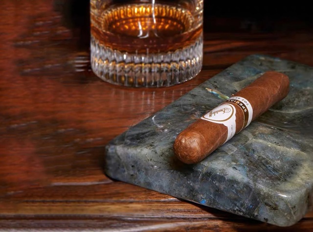 Sunset Boulevard Cigar Ashtray - Labradorite Blue Natural Stone Cigar Ashtray,Stone Cigar Ashtray - Labradorite Blue Natural Stone Ashtray