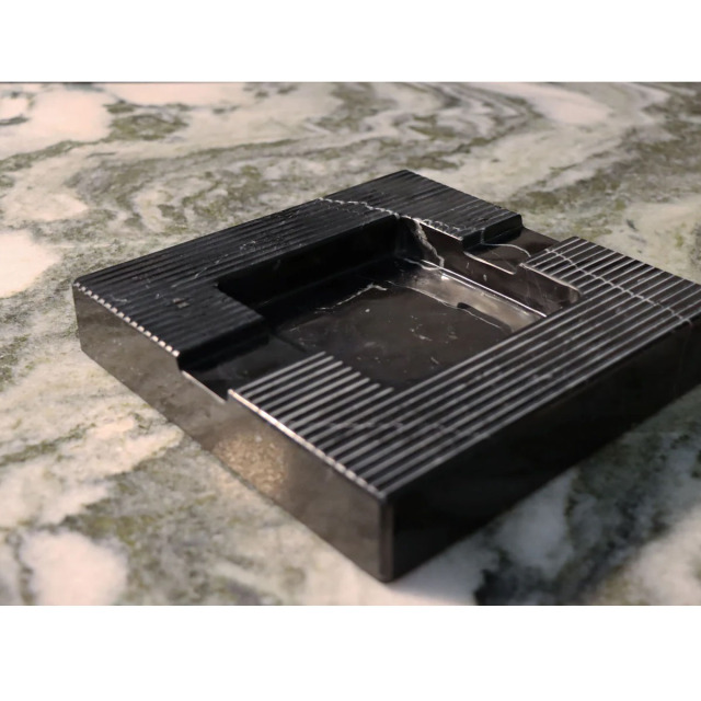 Popular Natural Stone Cigar Ashtray - Black Marquina Marble Cigar Ashtray,Natural Stone Cigar Ashtray - Black Marquina Marble Cigar Ashtray
