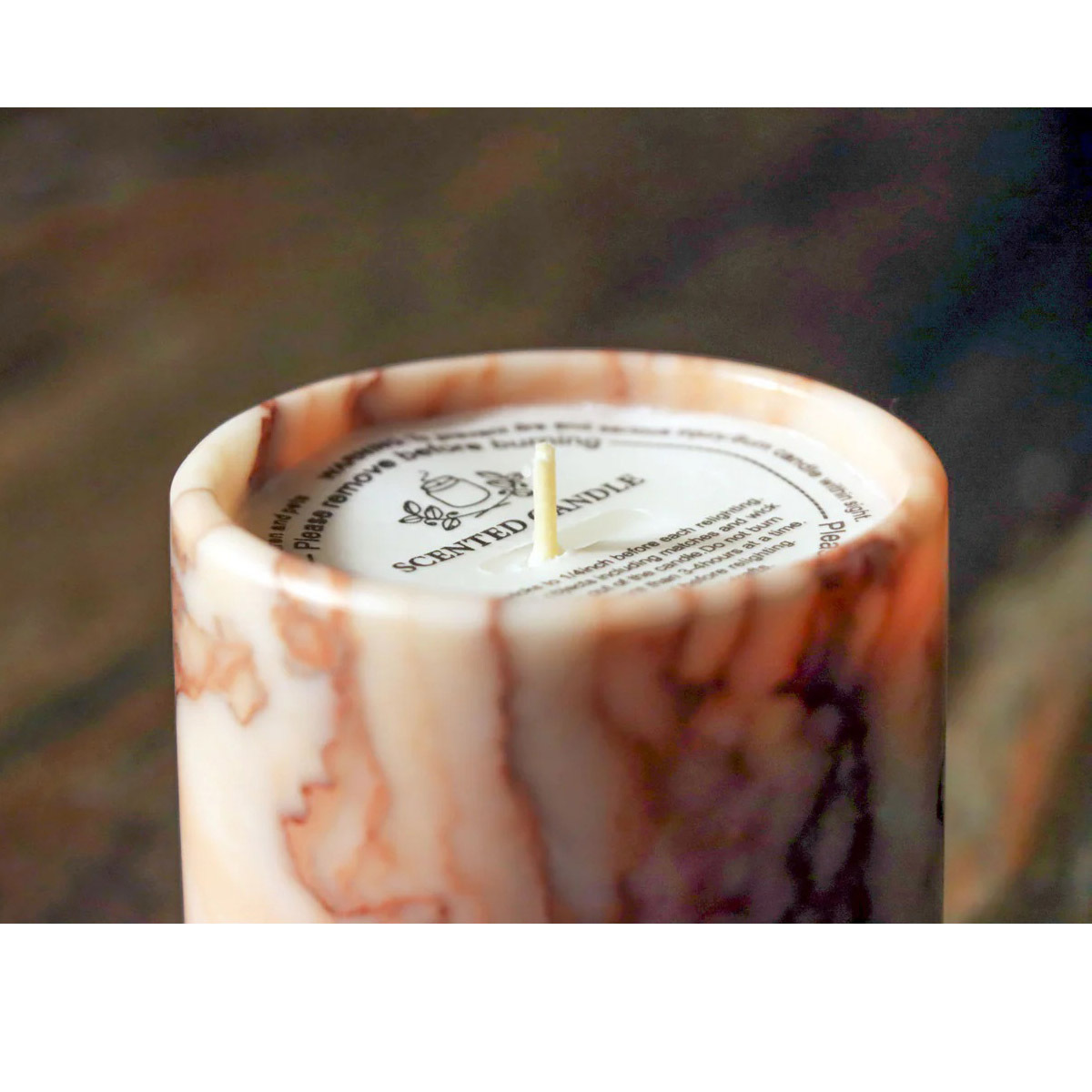 The Popular Natural Stone Crafts -Red Dragon Onyx Scented Candle,Natural Stone Cigar Ashtray - Marquina Black Marble Cigar Ashtray