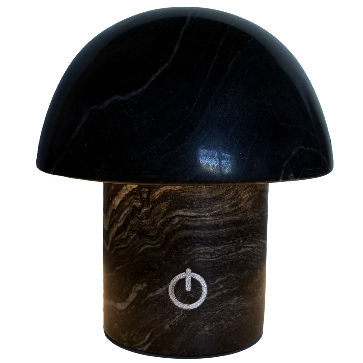 The Natural Stone Table Lamp -Hand Polished Matrix Titanium Granite Mushroom Lamp,Natural Stone Table Lamp -Hand Polished Titanium Granite Mushroom Lamp