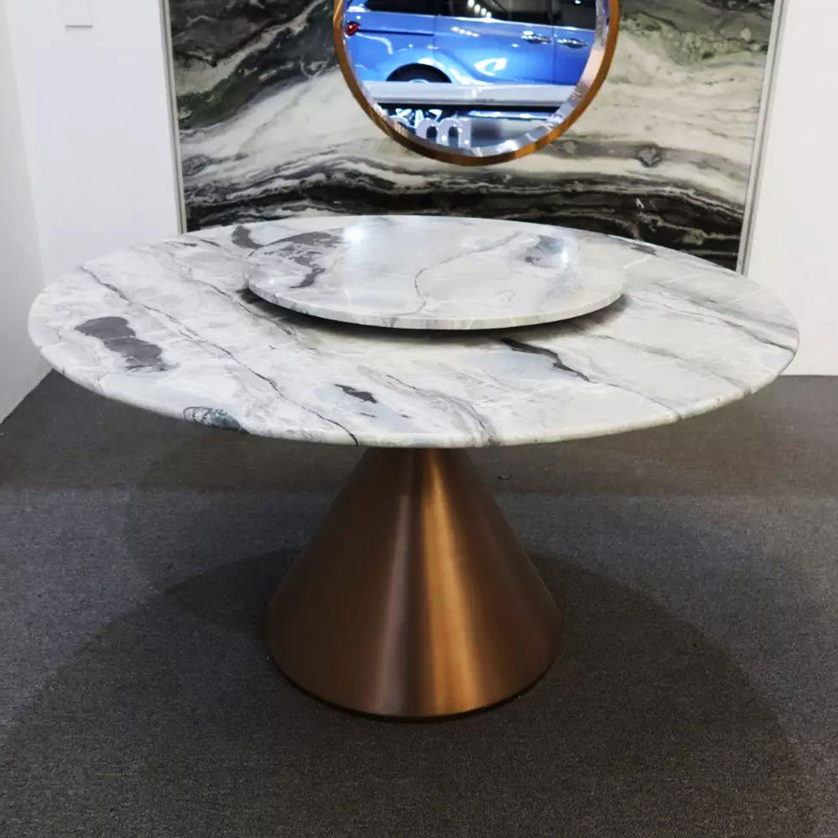 Table haut de gamme personnalisée en marbre blanc Panda, table en pierre naturelle de luxe,Table haut de gamme personnalisée en marbre blanc Panda