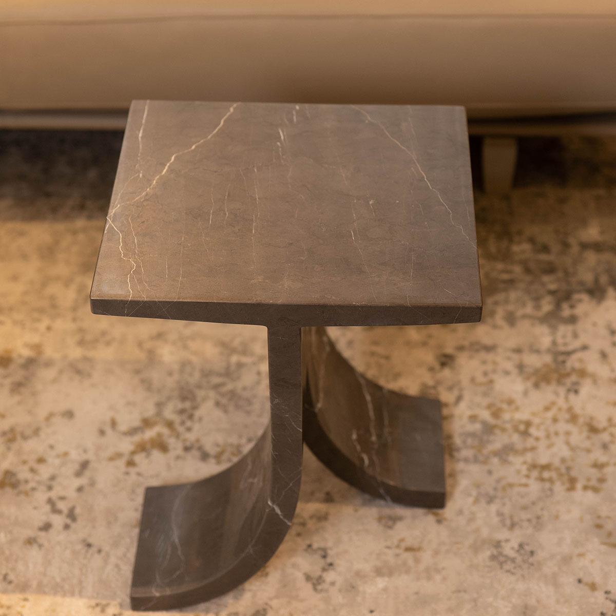Mesa auxiliar de piedra de mármol marrón natural y mesa de centro de piedra marrón de diseño original,Mesa auxiliar de piedra de mármol marrón natural y mesa de centro de piedra marrón de diseño original
