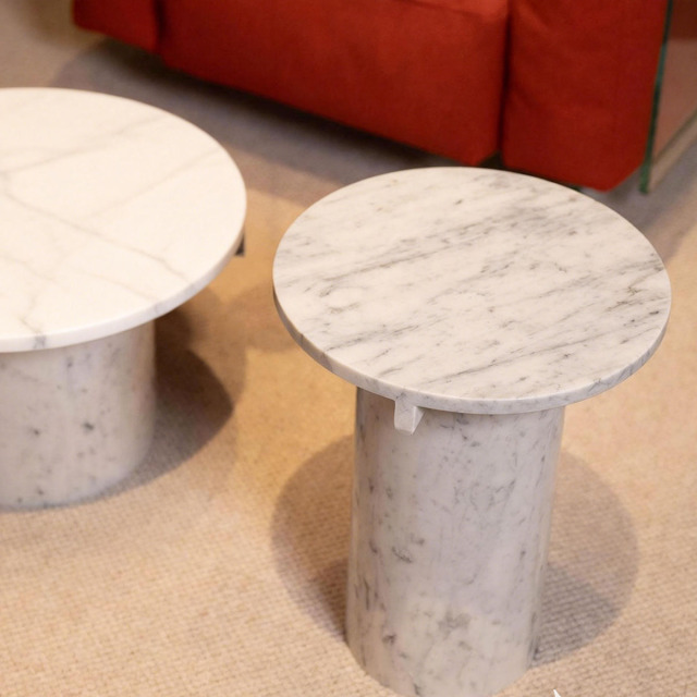 The Creative Design Natural Carrara White Marble Small Table and White Stone Side Table,The Creative Design Natural Carrara White Marble Small Table