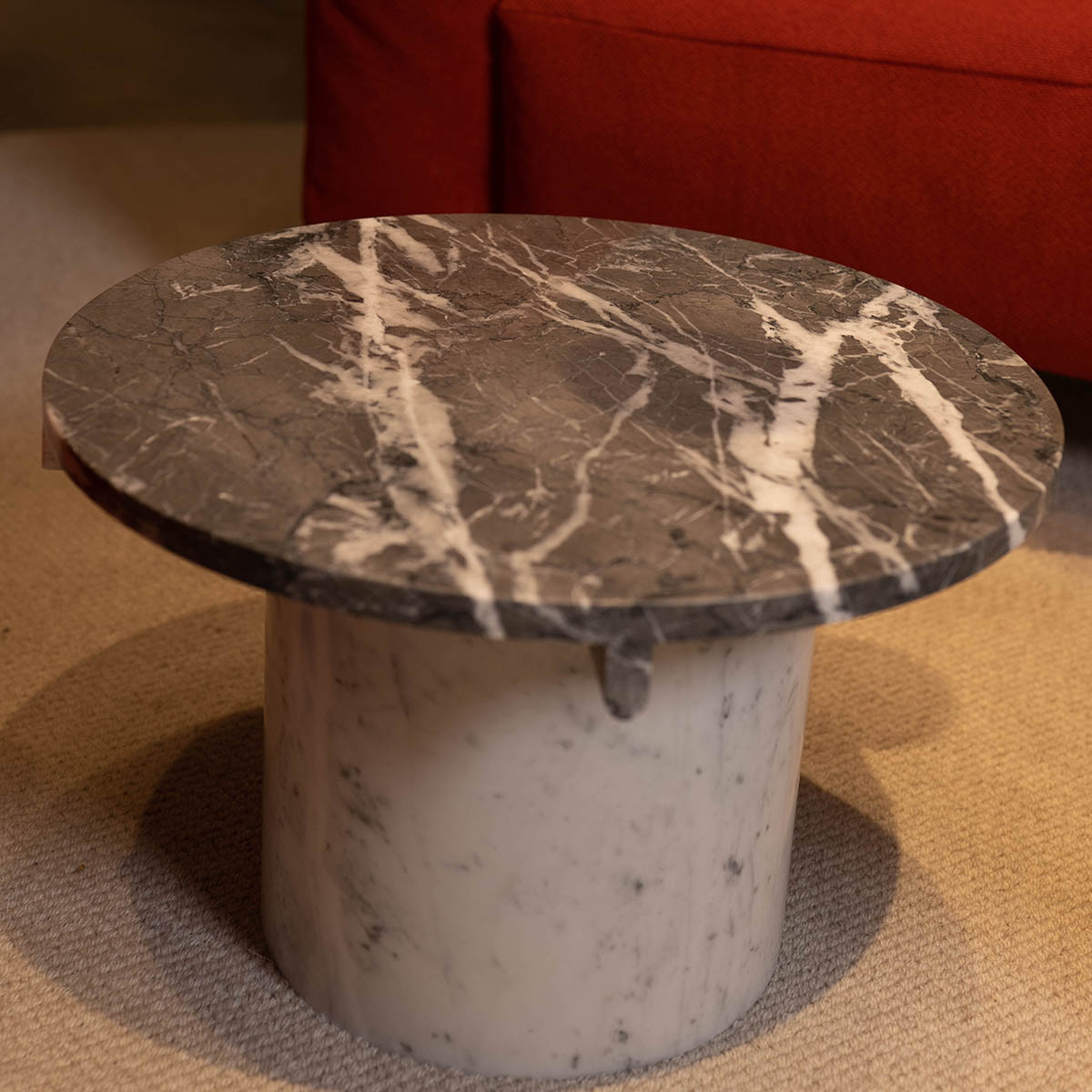 Table basse en marbre gris naturel et table basse en pierre grise au design créatif,Table basse en marbre gris naturel et table basse en pierre grise