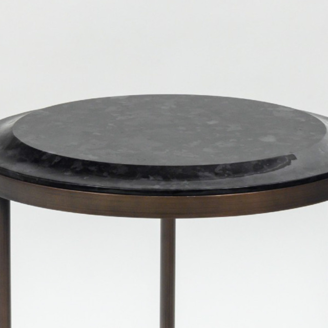 Natural Granite Marron Cohiba Corner Table with Original Design,Natural Granite Marron Cohiba Corner Table with Original Design