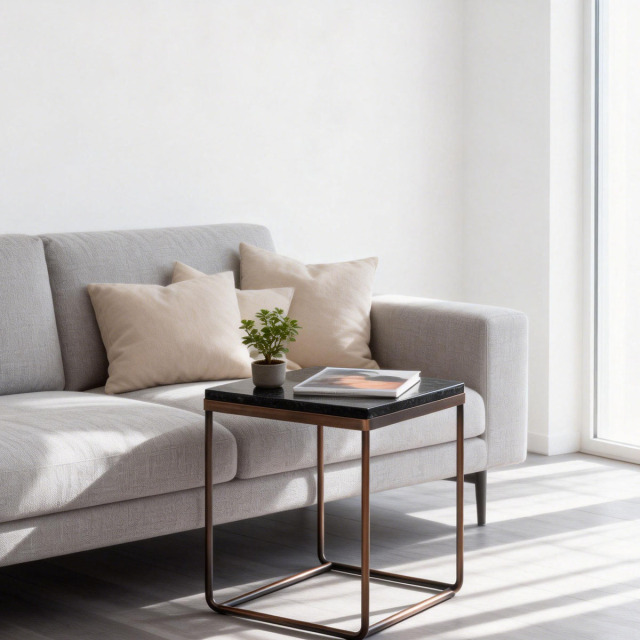 The Original Design of Natural Marron Cohiba Granite Side Table,The Original Design of Natural Marron Cohiba Granite Side Table