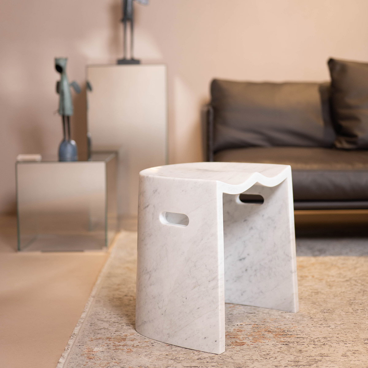 Le meilleur design de mobilier en marbre blanc de Carrare naturel - Tabouret en marbre blanc,Le meilleur design de mobilier en marbre blanc de Carrare naturel
