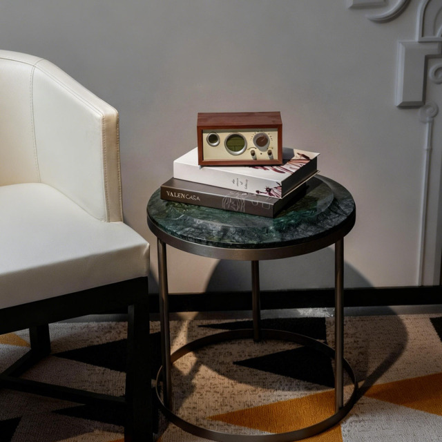 The Original Design of Natural Dark Green Marble Corner Table,The Original Design of Natural Dark Green Marble Corner Table