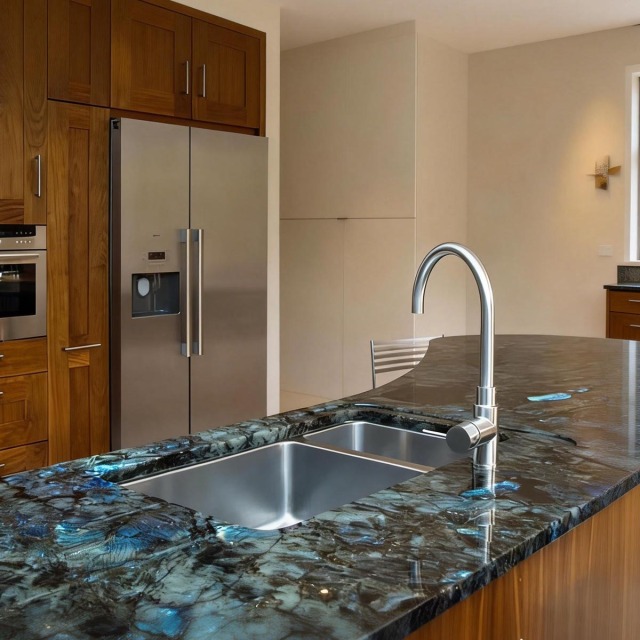 Natural Granite Translucent Backlit Natural Stone Labradorite Blue Granite Kitchen Counter-top,Natural Granite Translucent Natural Stone Labradorite Blue Granite