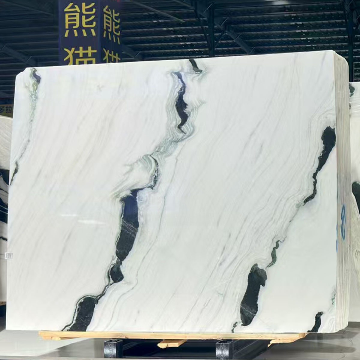 Losa de mármol blanco Panda de China, piedra natural para decoración de interiores,Losa de mármol blanco Panda de China, piedra natural para decoración de interiores