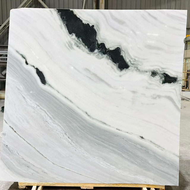 Dalle de marbre blanc Panda de Chine, pierre naturelle pour la décoration intérieure,Dalle de marbre blanc Panda de Chine, pierre pour la décoration