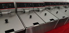 Industrial Chicken Chips Deep Fryer With 2 Tank Electric Restaurant