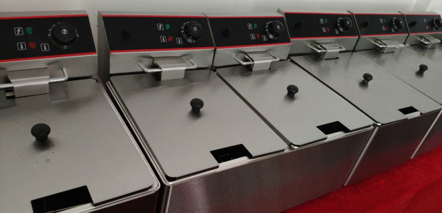 Industrial Chicken Chips Deep Fryer With 2 Tank Electric Restaurant