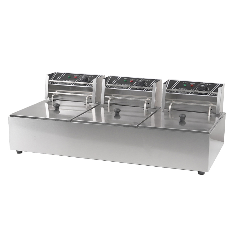 Industrial Chicken Chips Deep Fryer With 2 Tank Electric Restaurant