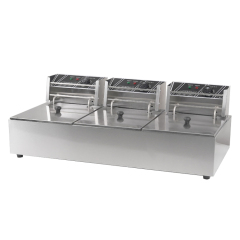 Industrial Chicken Chips Deep Fryer With 2 Tank Electric Restaurant