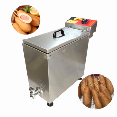 Small Commercial Korean Corn Dog Fryer Machine Electric