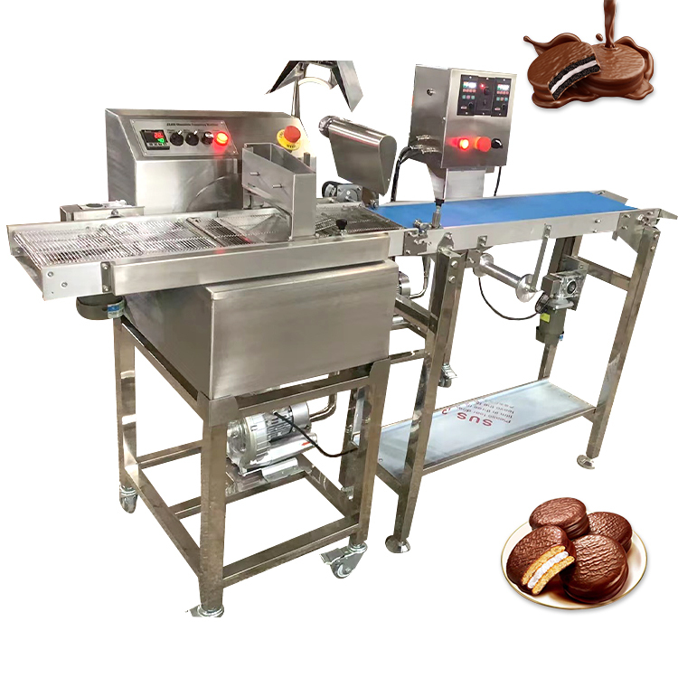 Chocolate Belt Coating Machine Biscuit Cookie Chocolate Coating Machine Price