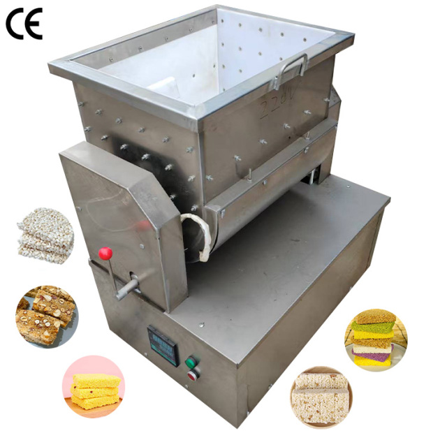 Food Heating Mixer Peanut Granola Candy Bar Mixing Machine Nuts Bar Making Machine