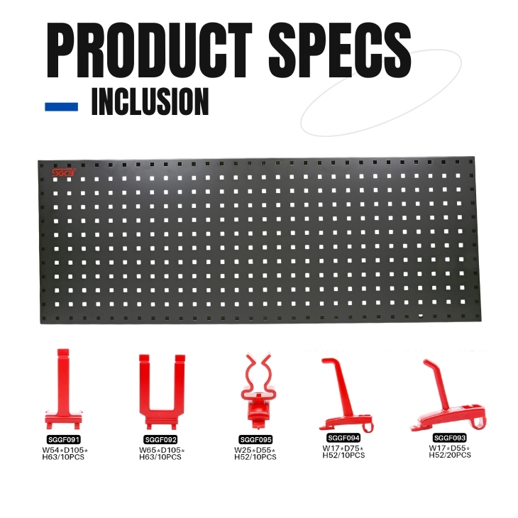 Tool organizer pegboard