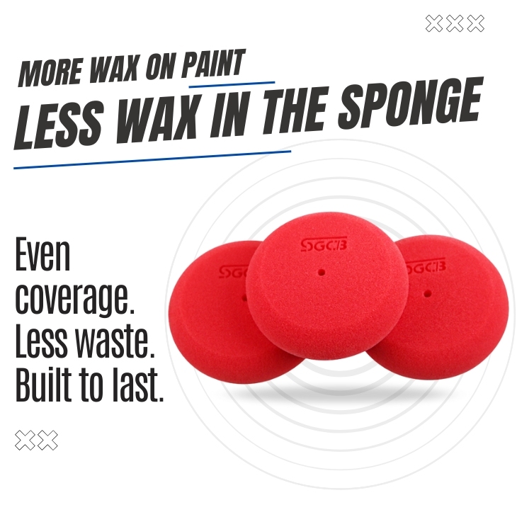 Hand Wax Applicator Thin Sponge