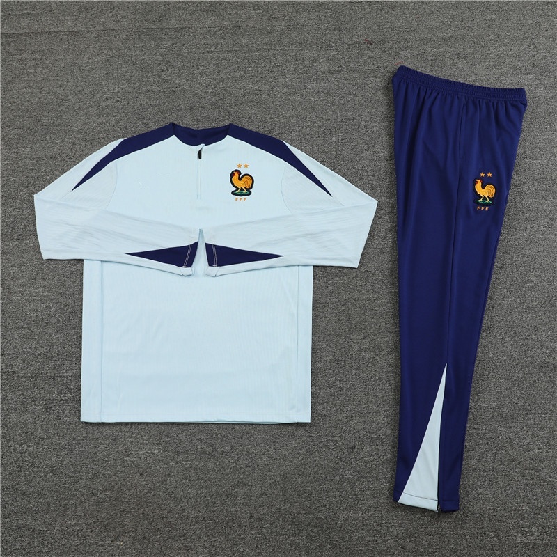 2425 France wathet Training suit set Player version