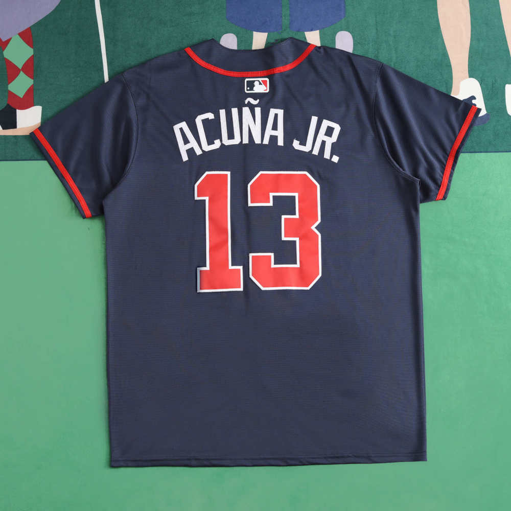 MLB atlanta braves navy blue13NO