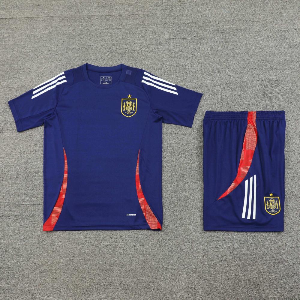 2425 Spain Training clothes suit Short sleeve Fan version